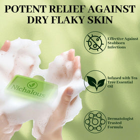 Nichalous soap bar close-up foam texture demonstrating rich lather