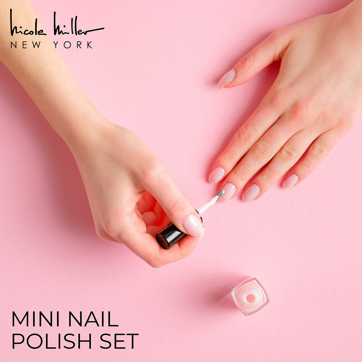 Nicole Miller open layout of all mini bottles for selection ease