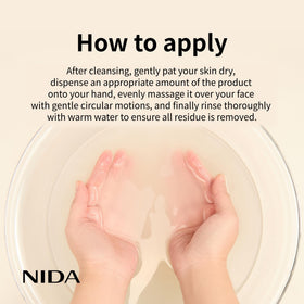 NIDA 50ml bottle next to coin for scale, clarifies travel-friendly size benefit