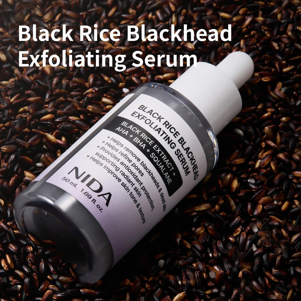 NIDA dropper dispensing serum showing silky texture and fast absorption
