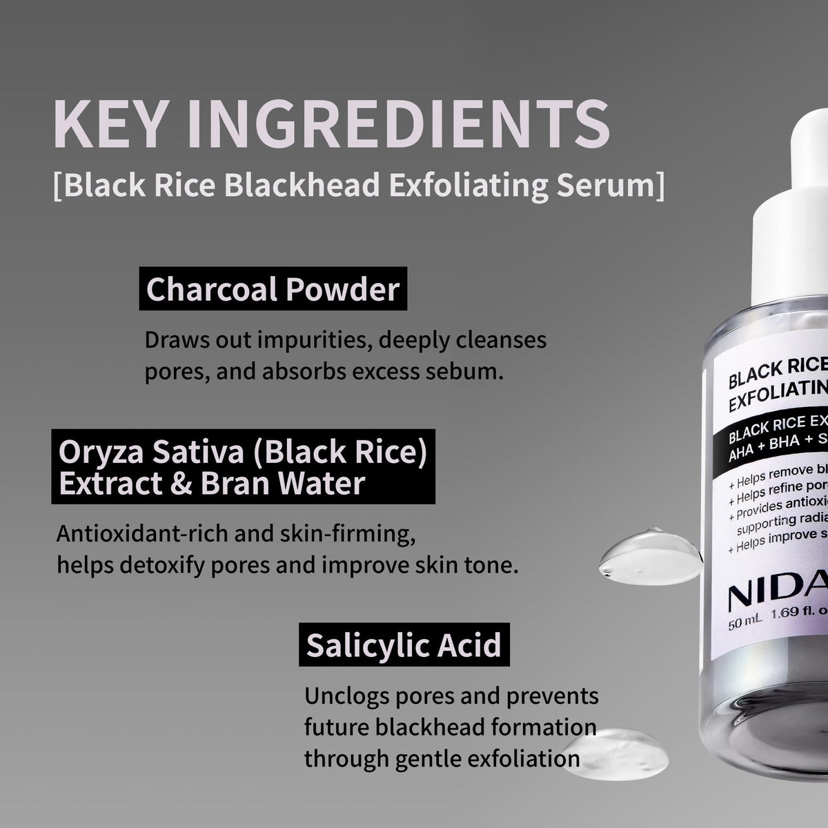 NIDA bottle in hand showing 50ml size and travel-friendly scale