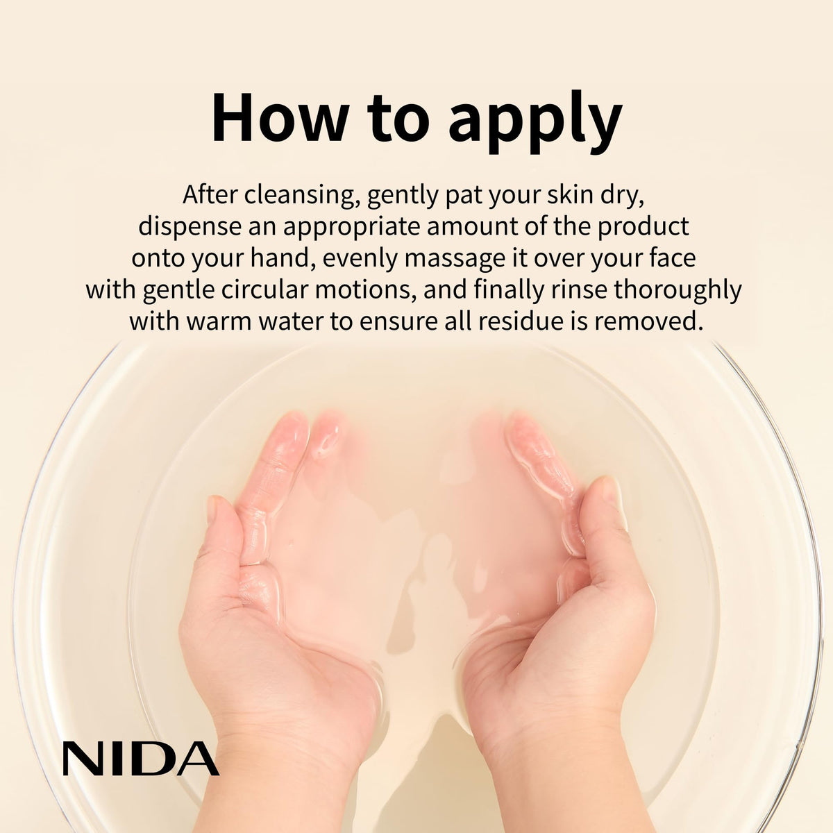 NIDA bottle beside rice branch emphasizing rice extract brightening benefits