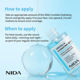 NIDA bottle held in hand for size, gives scale and travel-friendly benefit