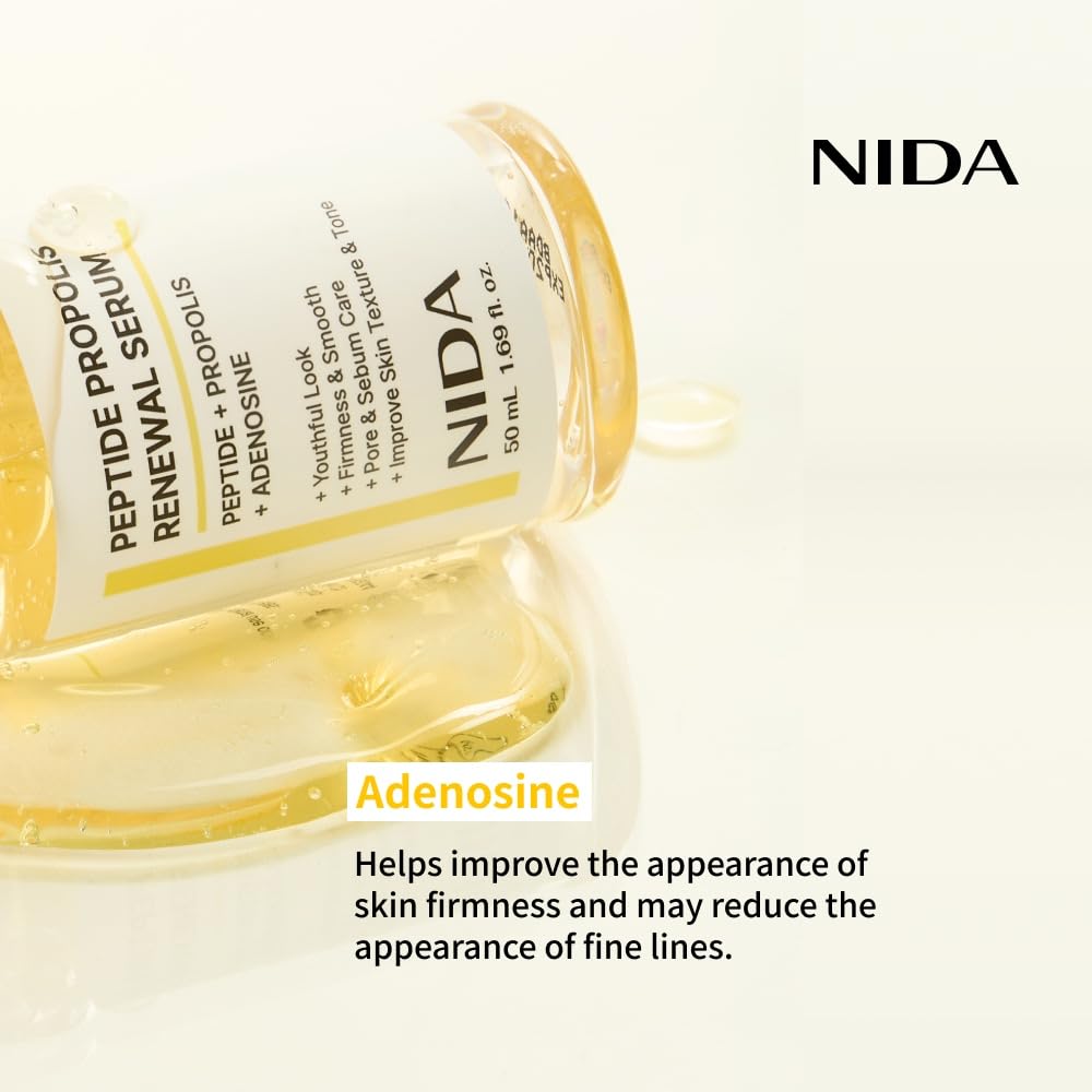 NIDA propolis ingredient visual emphasizing botanical nourishment and radiance