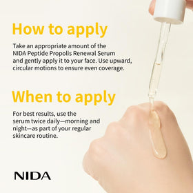 NIDA bottle next to ruler showing 50ml size for travel and everyday use
