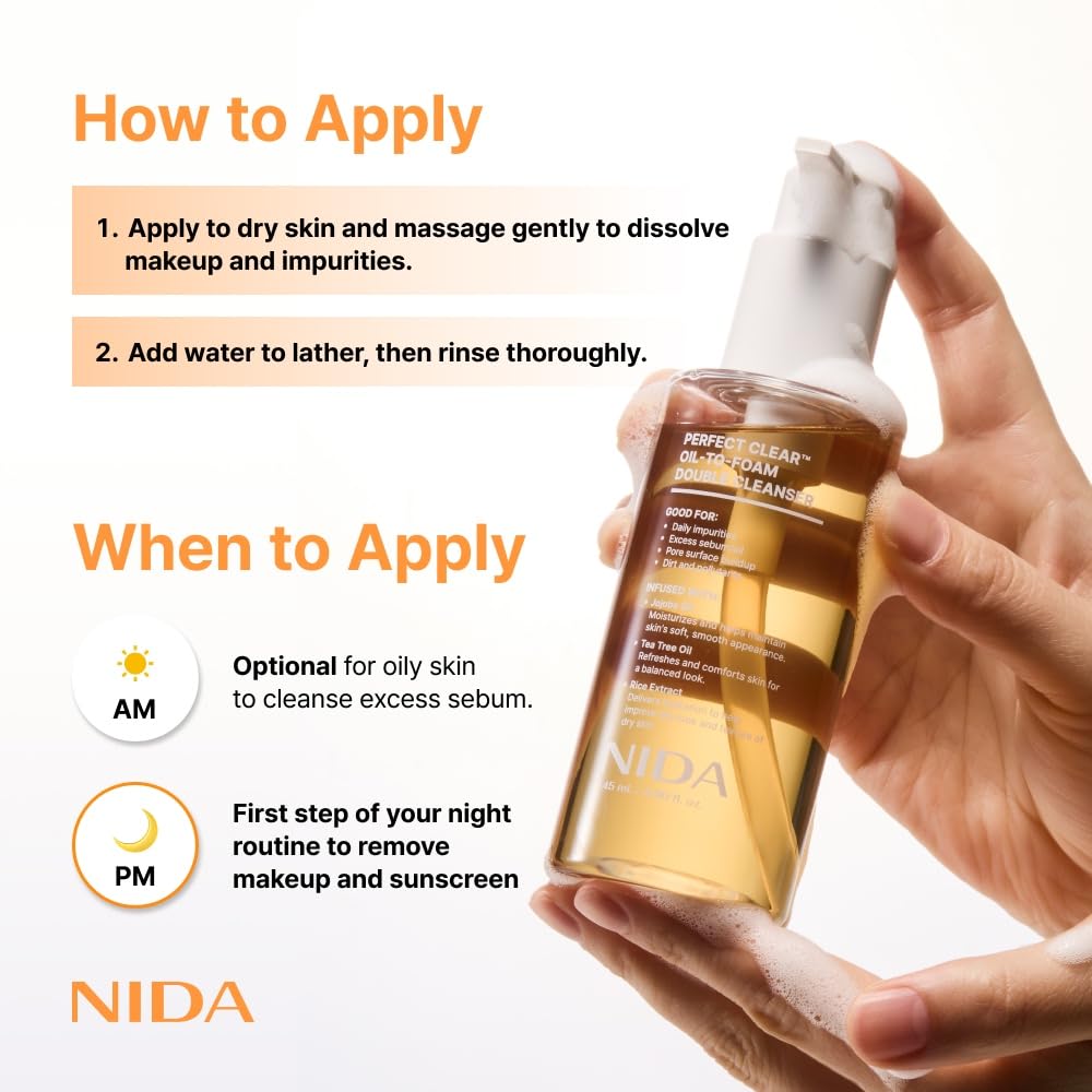 NIDA before and after pores comparison showing clearer pores