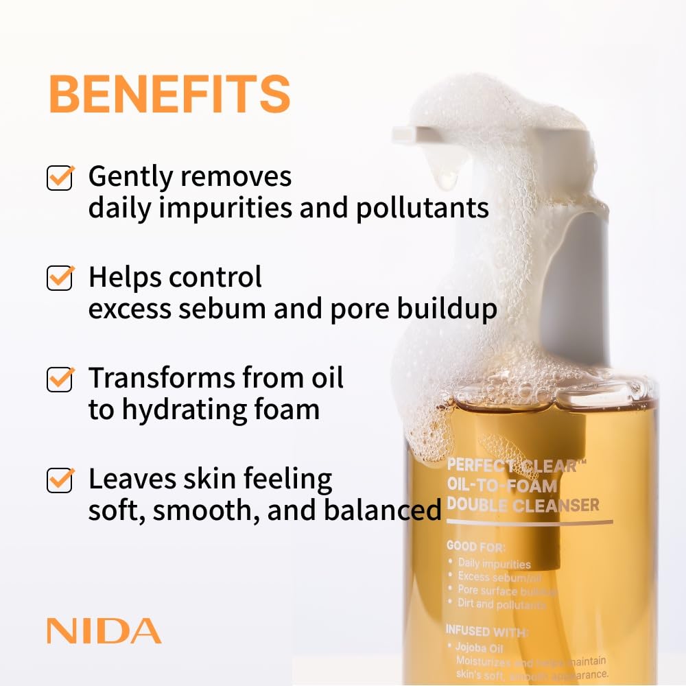 NIDA creamy foam texture close-up showing gentle lather