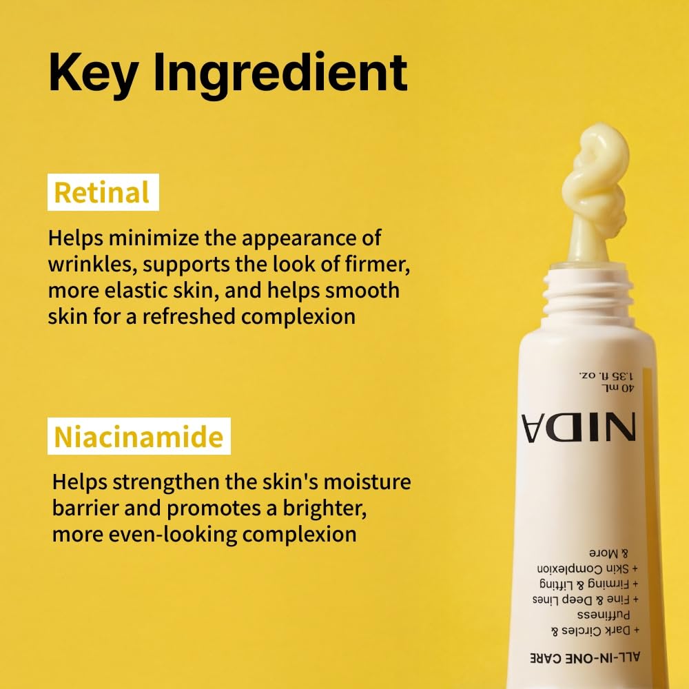NIDA cream dabbed on hand demonstrating lightweight spreadability benefit