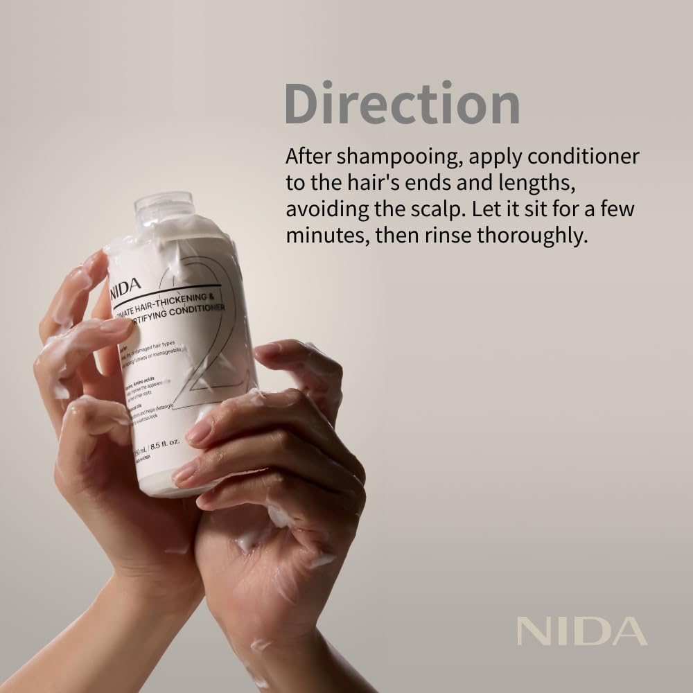 NIDA bottle next to hand for scale and accurate size perception before purchase