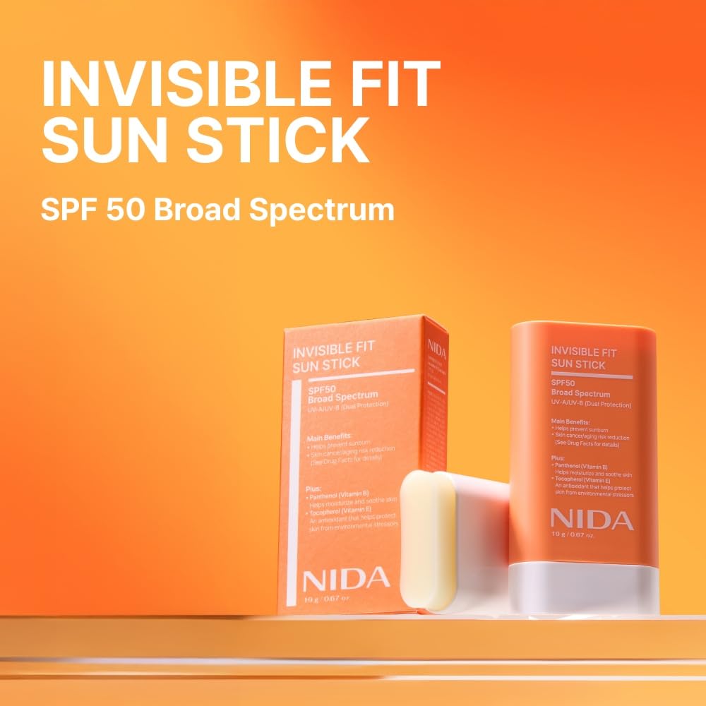 NIDA sun stick open application tip ready for easy mess-free use