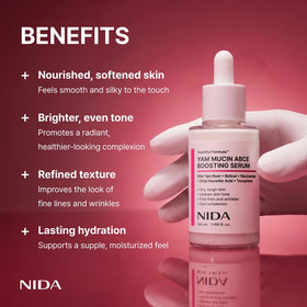 NIDA close-up of serum texture highlighting lightweight absorption