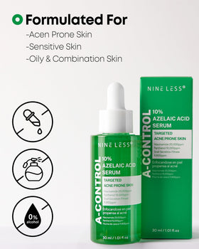 NINELESS bottle beside moisturizer illustrating easy layering in skincare routines