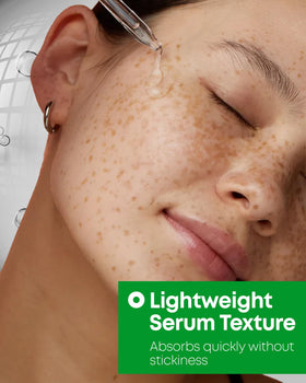 NINELESS serum on hand absorbing quickly to show lightweight hydration benefit