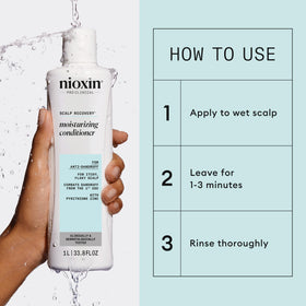 NIOXIN 33.8 fl oz next to everyday bottle for scale and value benefit