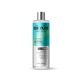 NIOXIN front packaging showing 16 fl oz bottle and benefits