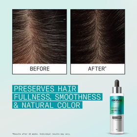 Applying Nioxin serum to scalp to support follicle health