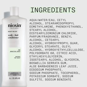 Nioxin being applied to scalp showing soothing and hydrating benefit