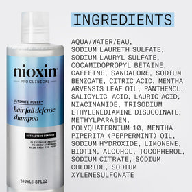 Nioxin comparison with brush showing reduced visible hair fall benefit