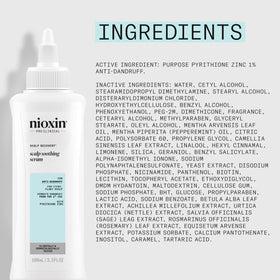 NIOXIN illustrative before-and-after scalp showing reduced visible flakes
