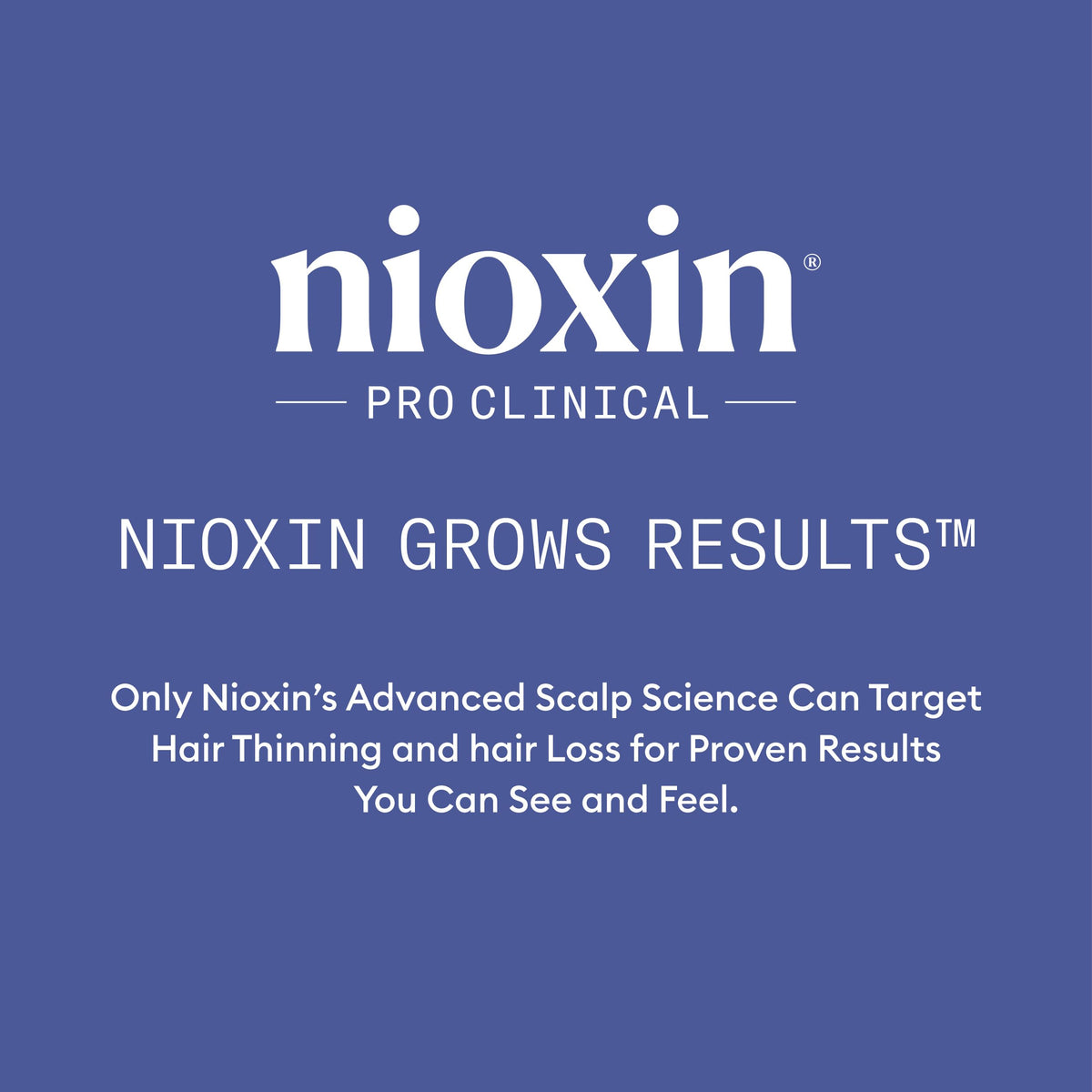 Nioxin illustrative before and after showing improved hair density appearance