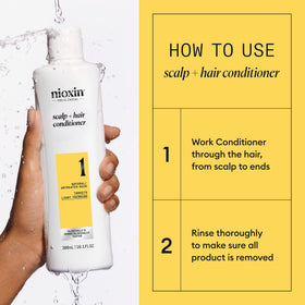 Nioxin before and after hair density comparison illustrating fuller look
