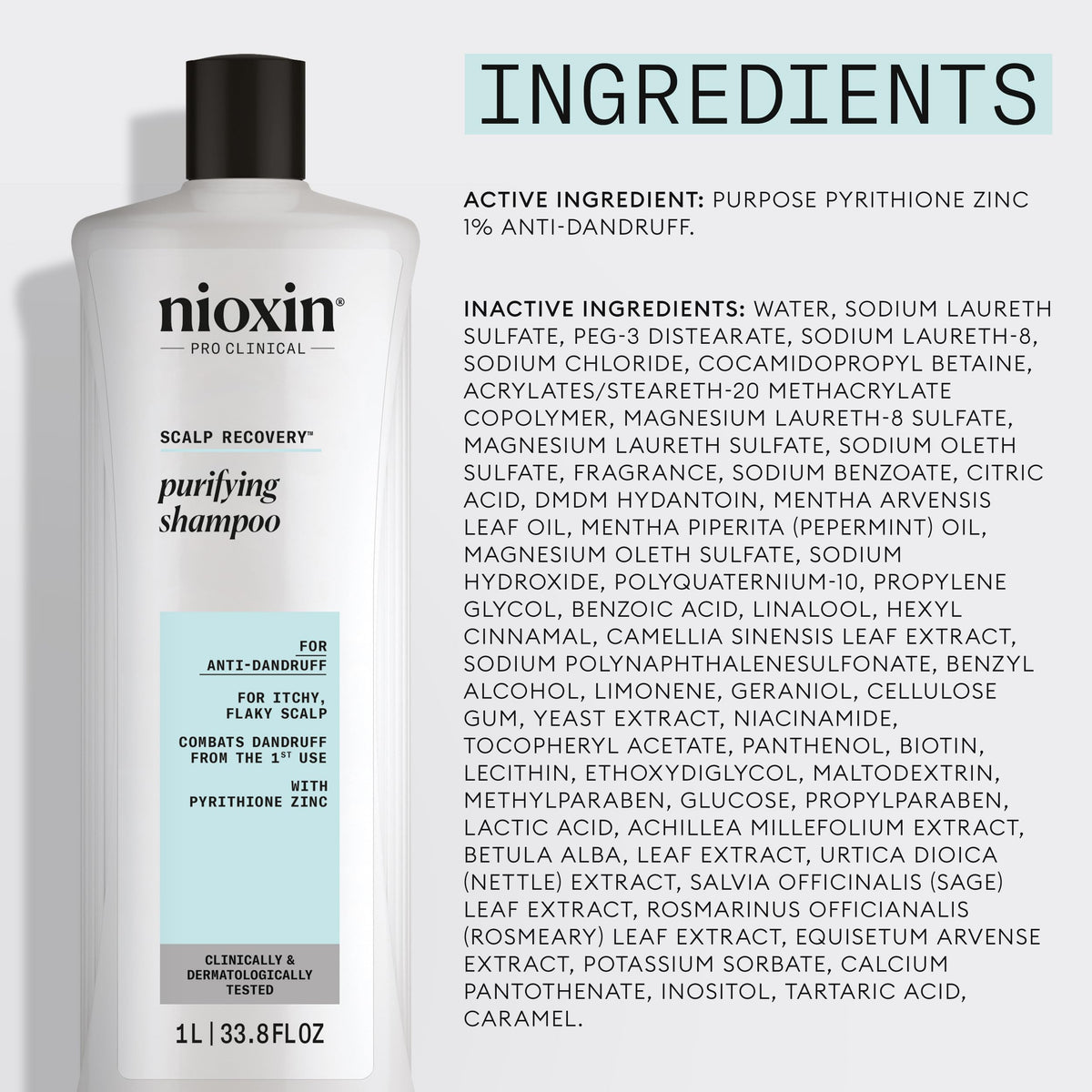 NIOXIN shampoo paired with conditioner to show a complete scalp-care routine