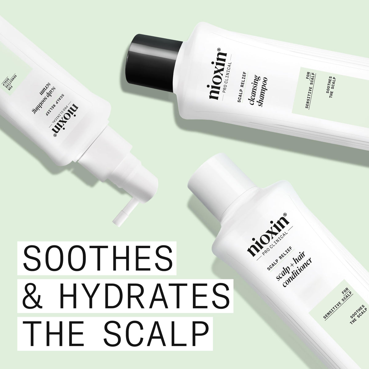 NIOXIN ingredient close-up featuring aloe vera for soothing scalp relief