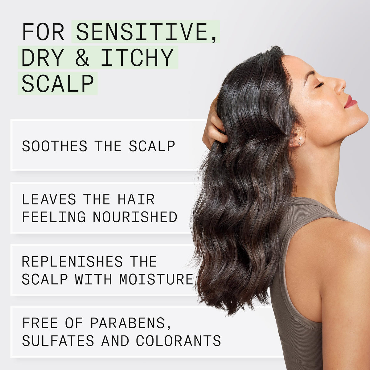 NIOXIN conditioner applied to wet hair demonstrating gentle scalp massage
