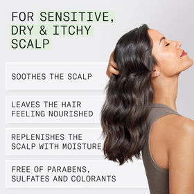 NIOXIN conditioner applied to wet hair demonstrating gentle scalp massage