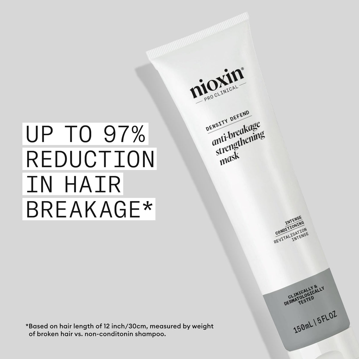 NIOXIN mask being scooped into hands for easy salon-style application