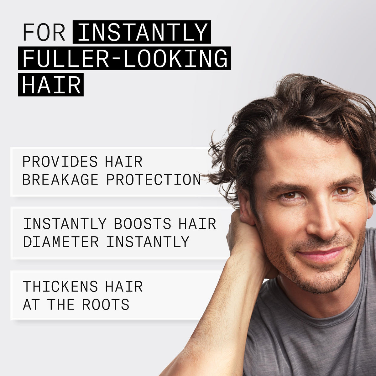 NIOXIN applying serum to wet hair for instant thicker-looking strands
