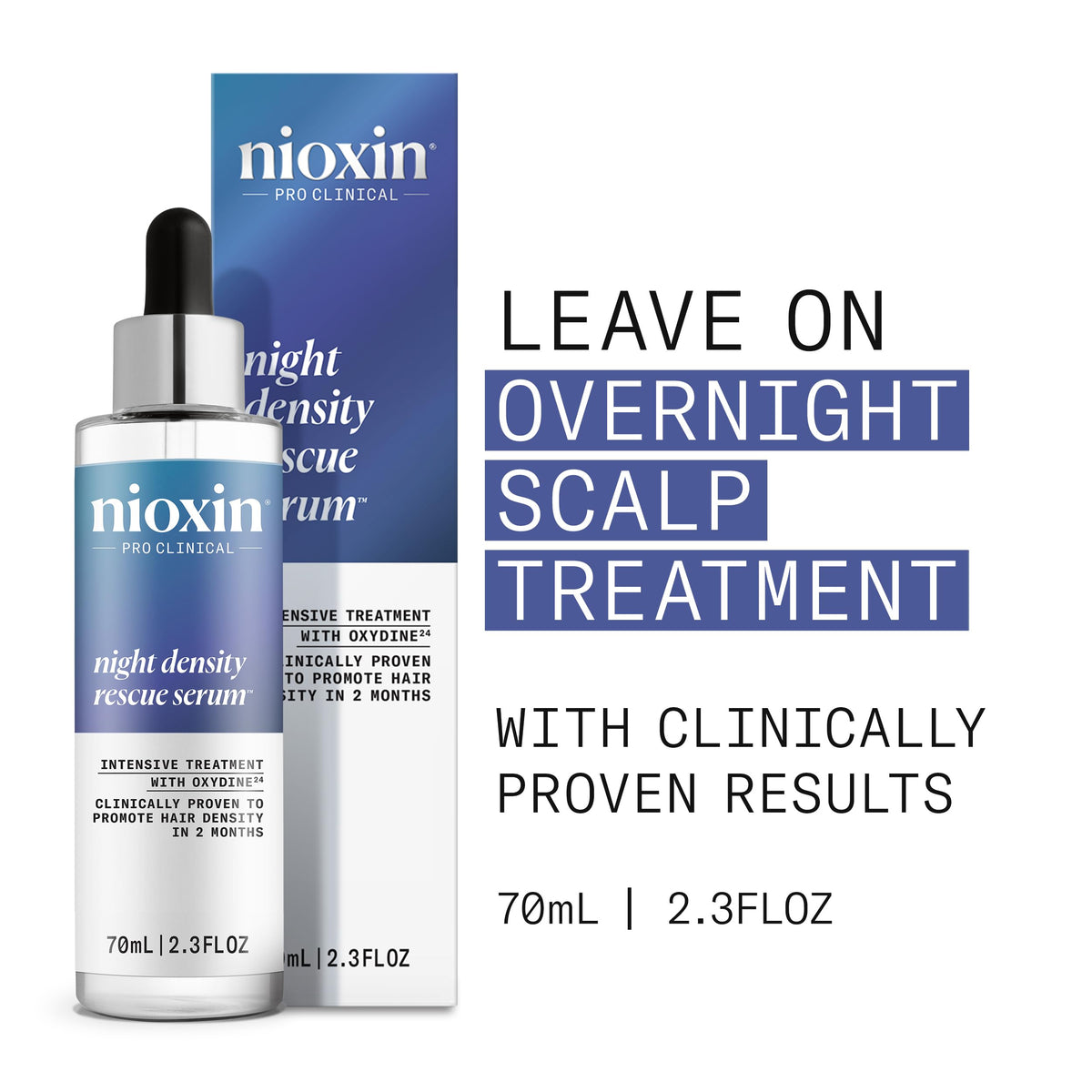 Nioxin dropper dispensing serum showing precise application and control