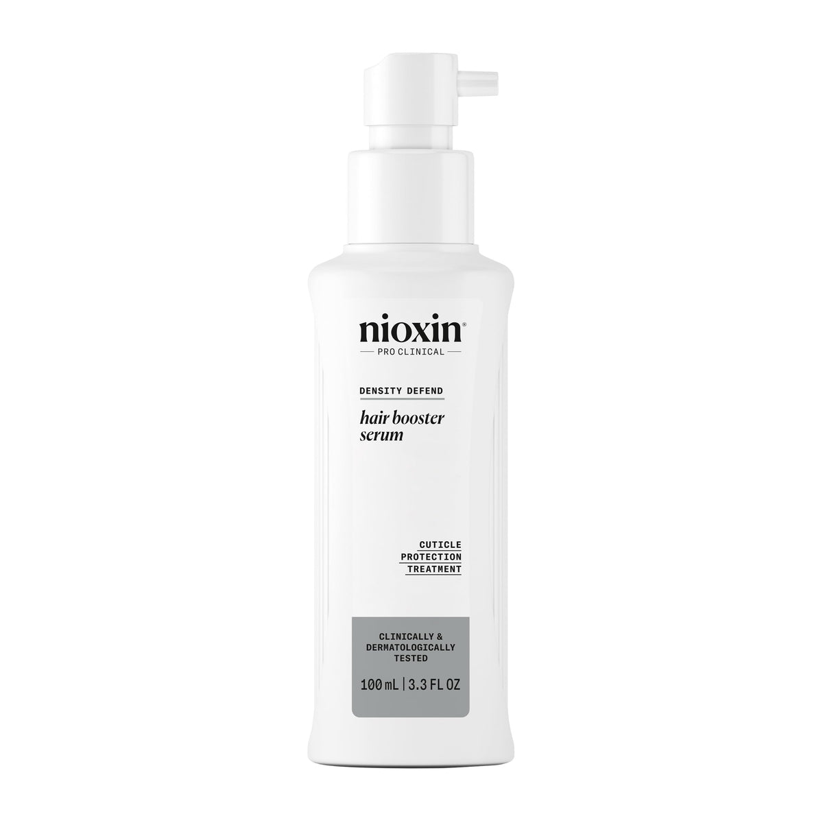 NIOXIN front packaging showing serum bottle and benefit of protection