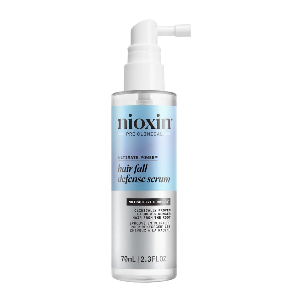 NIOXIN front packaging showing bottle and label, highlighting professional benefits