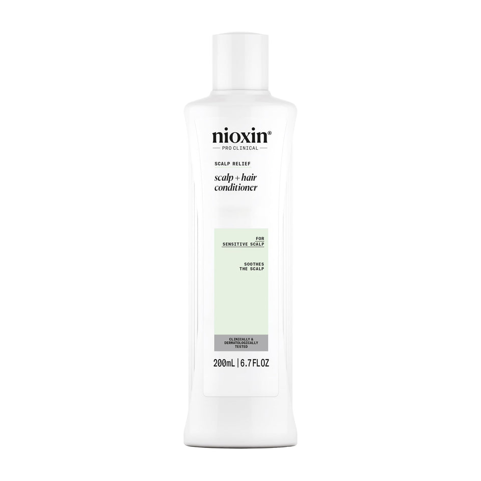 NIOXIN front packaging showing calming conditioner and brand benefit