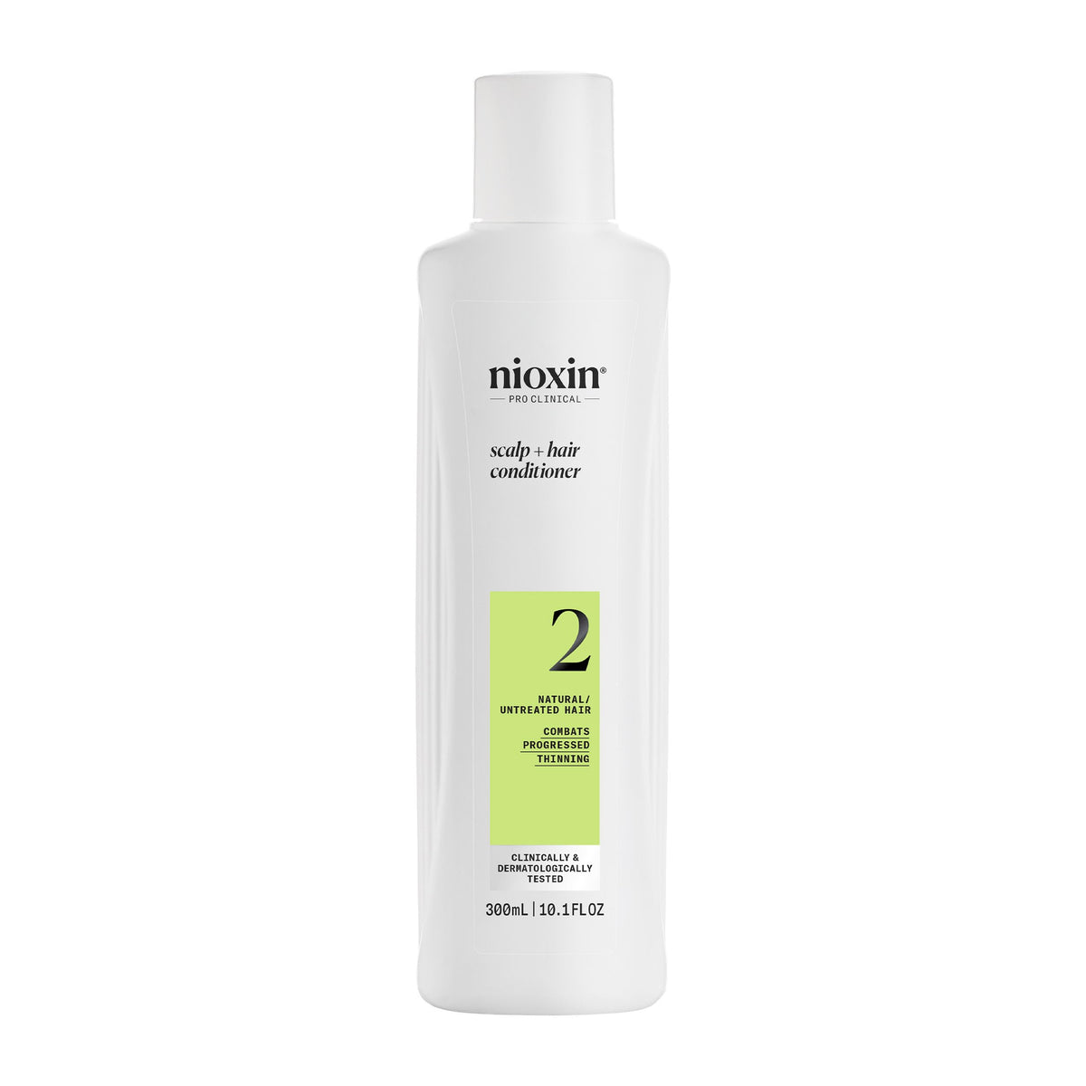 Nioxin front packaging showing System 2 conditioner for fuller-looking hair