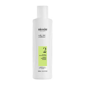 Nioxin front packaging showing System 2 conditioner for fuller-looking hair