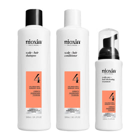 Nioxin front packaging showing the three-step kit and benefit of fuller appearance