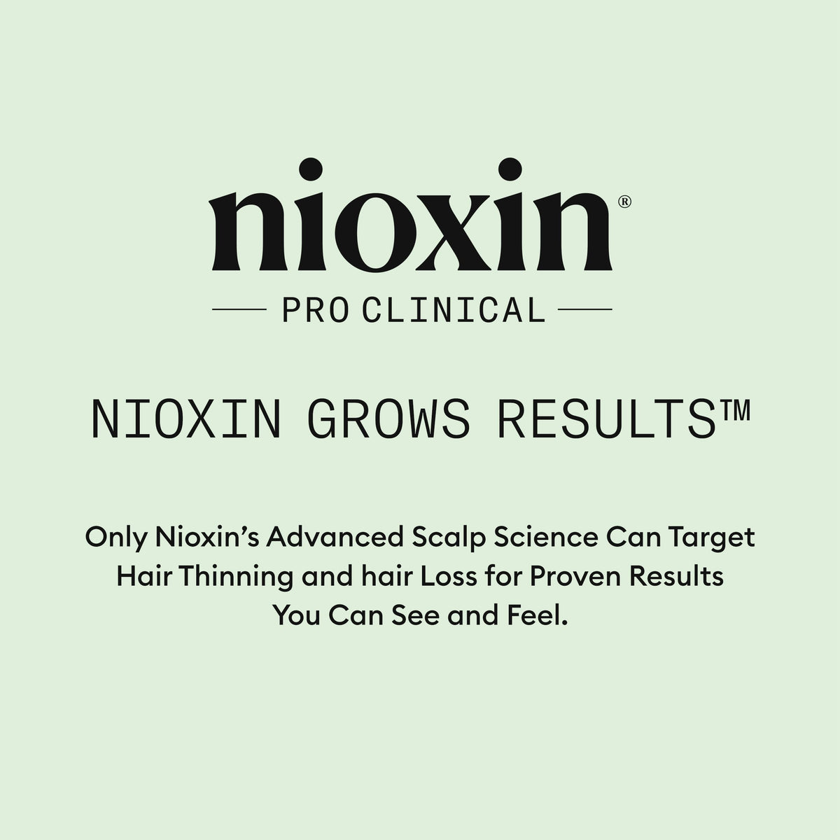 Nioxin hair after rinse showing balanced, comfortable scalp benefit