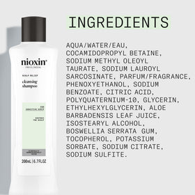 Nioxin bottle on bathroom shelf showing everyday routine benefit