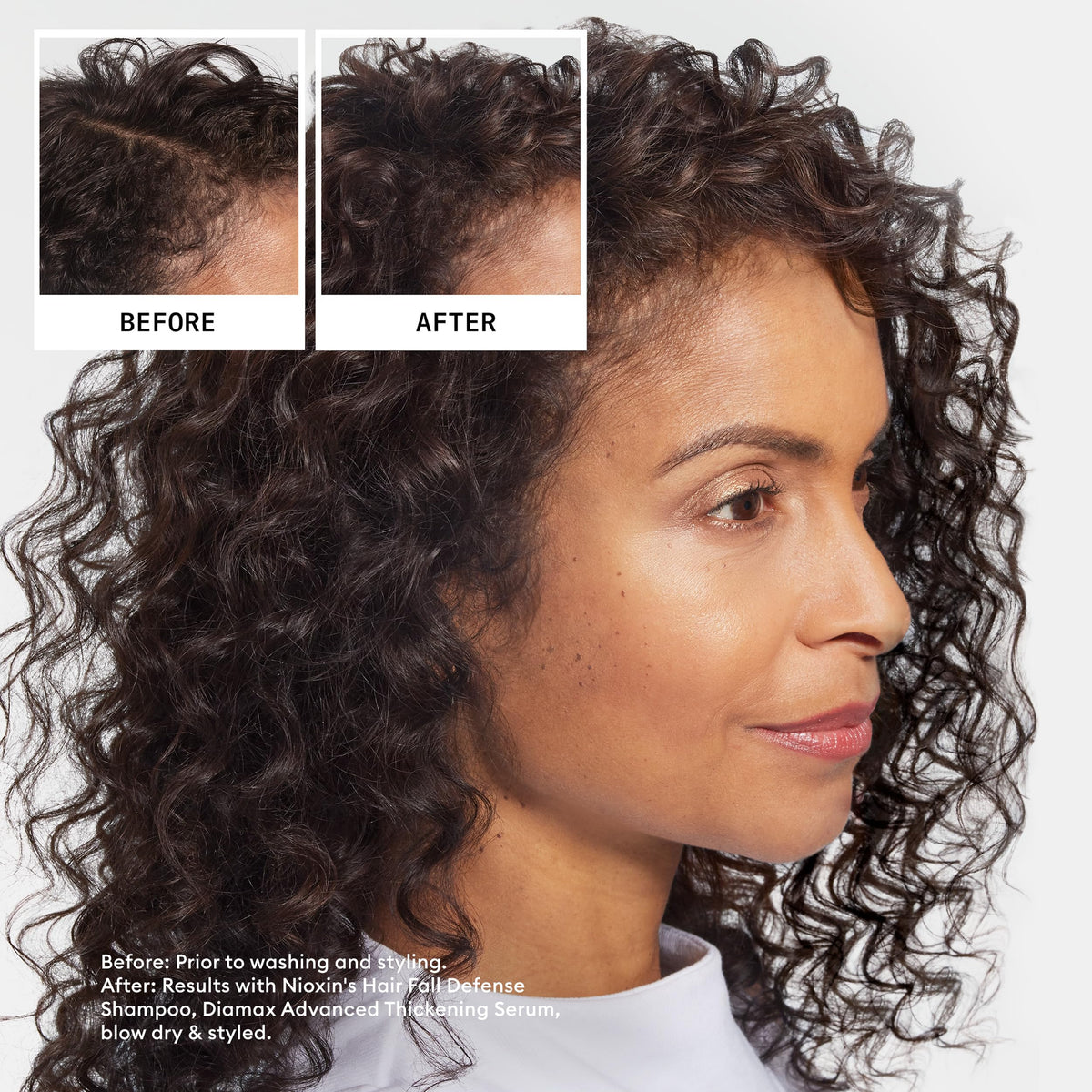 NIOXIN being massaged into scalp to show stimulation and stronger roots benefit