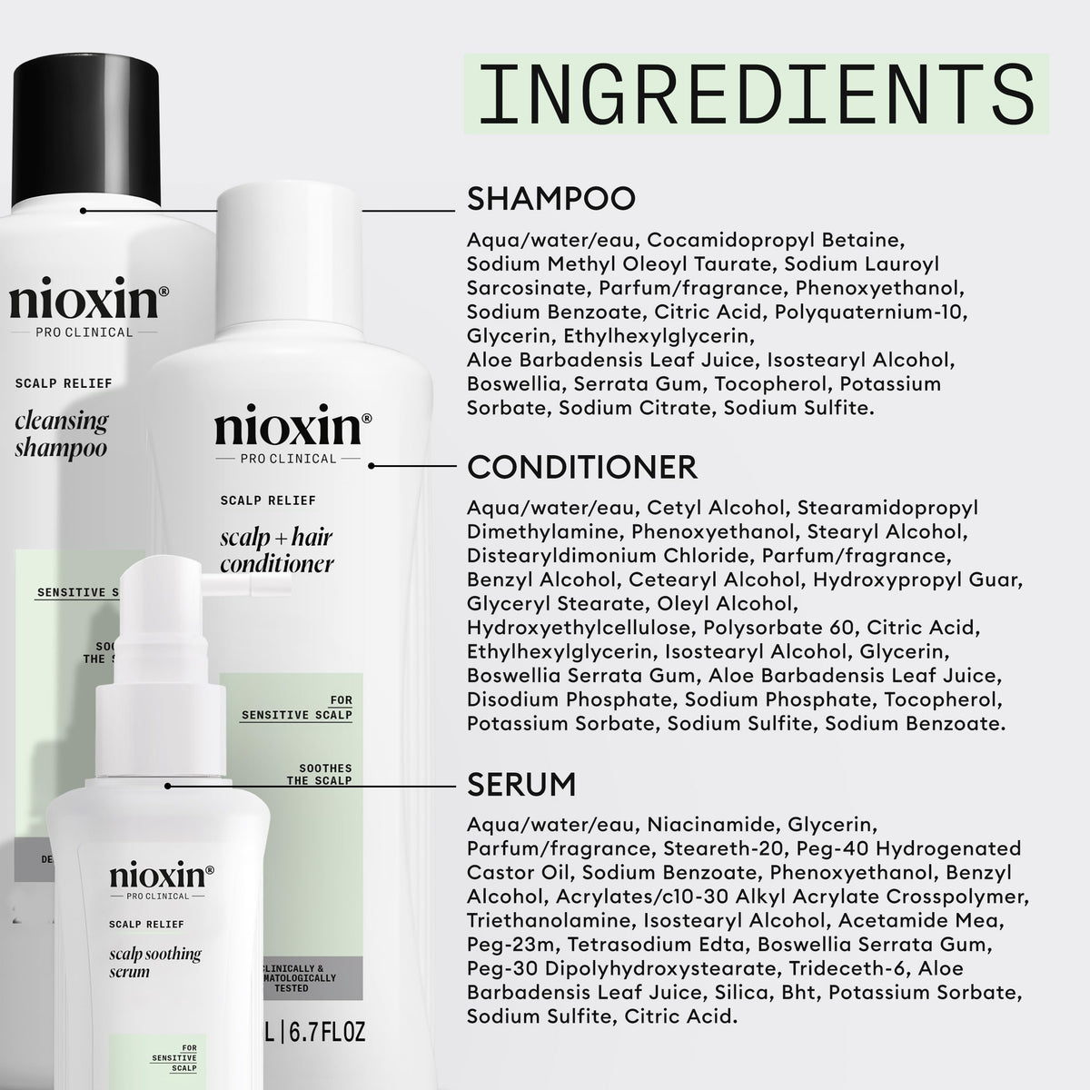 Nioxin system being used in shower for thorough scalp cleanse
