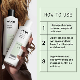 Nioxin ingredients label closeup highlighting aloe vera benefit