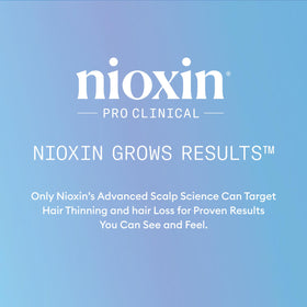 NIOXIN bottle on bathroom shelf, suggesting daily routine convenience and care