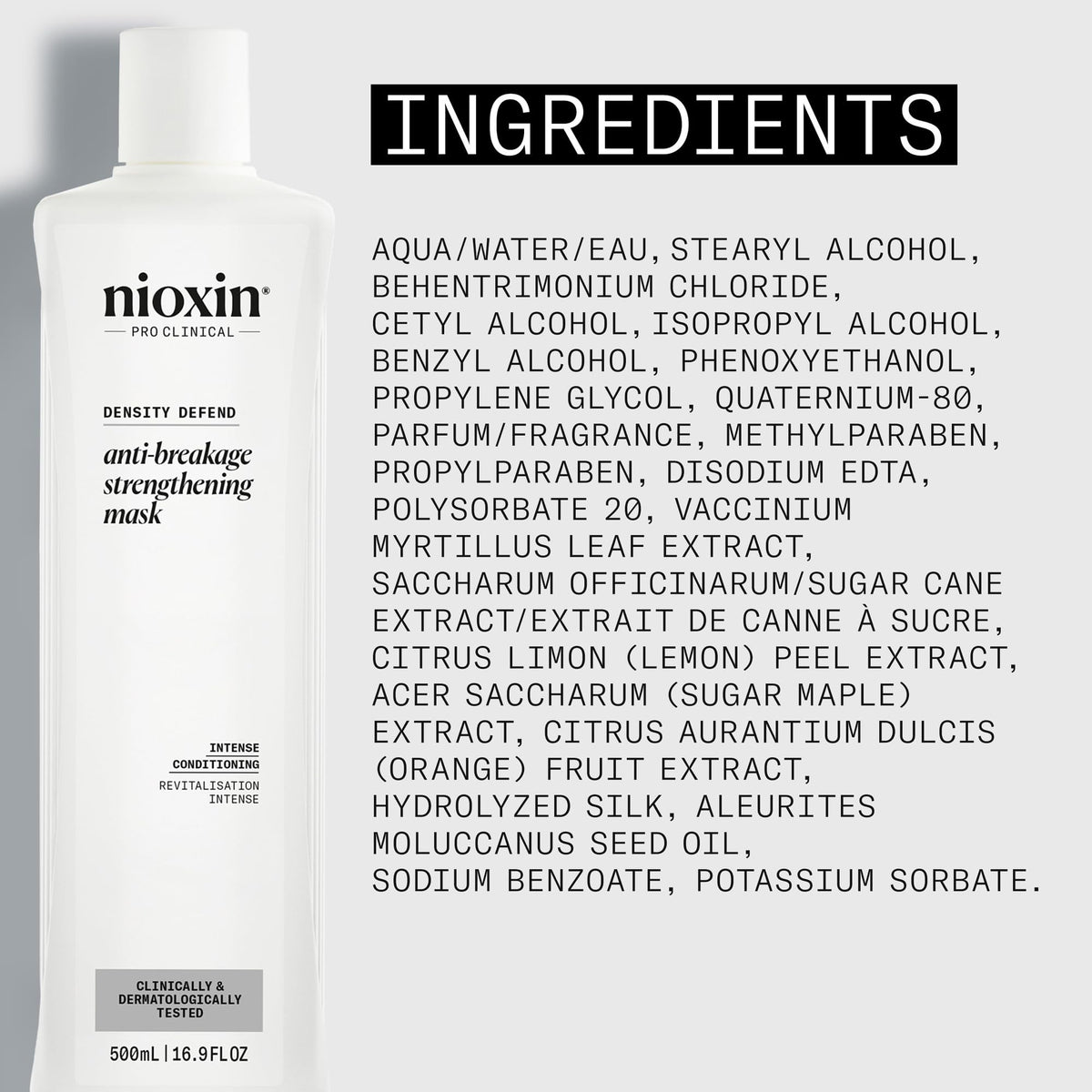 Nioxin mask placed in bathroom routine displaying daily-use convenience benefit