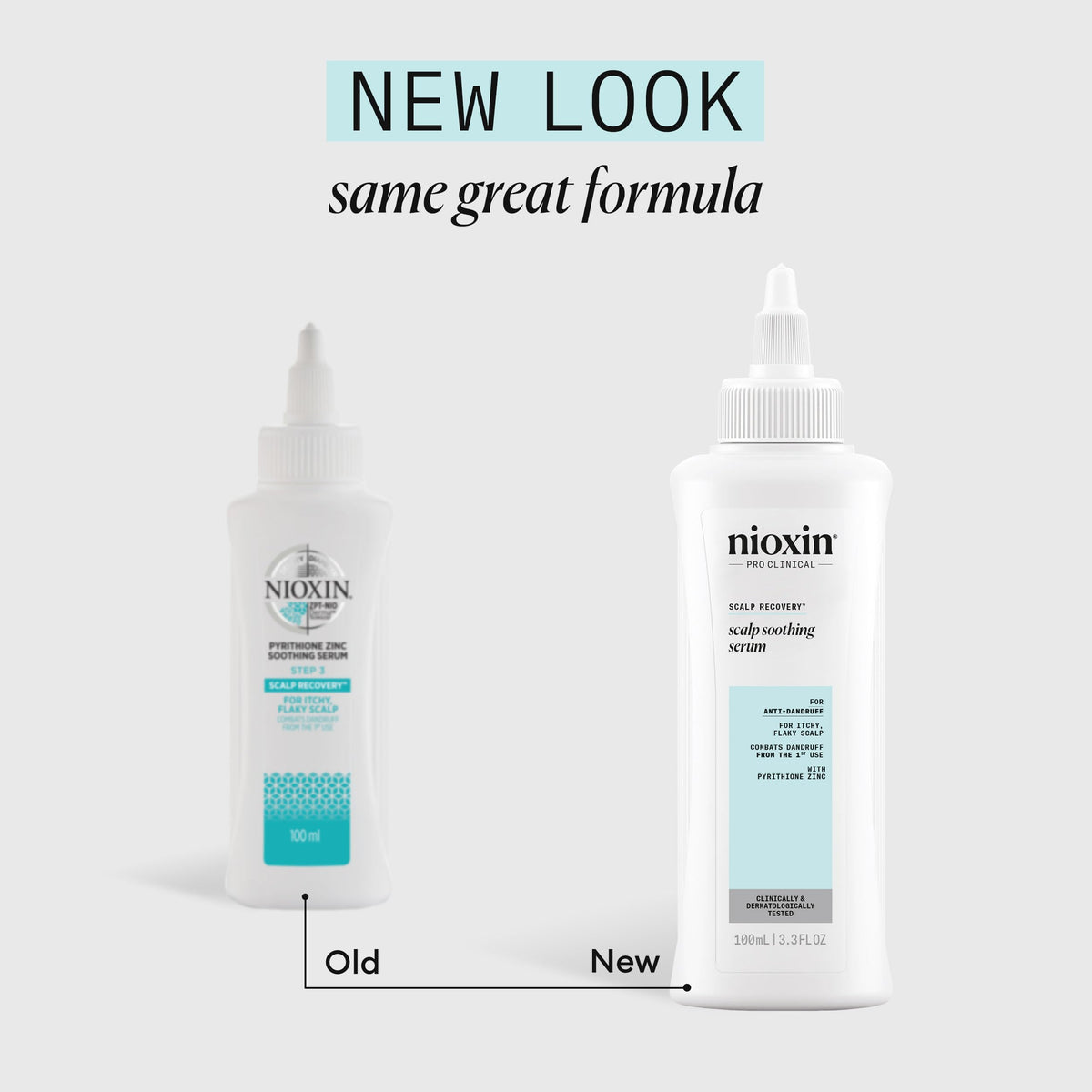 NIOXIN pipette dispensing a clear serum drop for precise scalp application