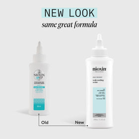 NIOXIN pipette dispensing a clear serum drop for precise scalp application