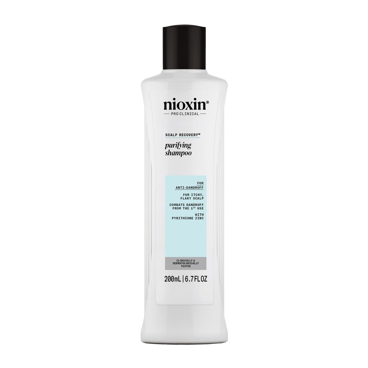 NIOXIN front packaging of purifying shampoo showing product clarity and confidence