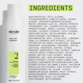 Nioxin bottle staged on salon counter to show professional-grade product