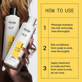 NIOXIN scalp treatment droplet close-up highlighting nourishing actives